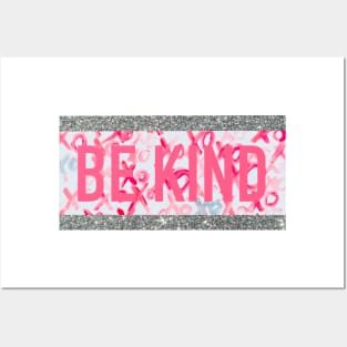 XOXO pink sparkly be kind Posters and Art